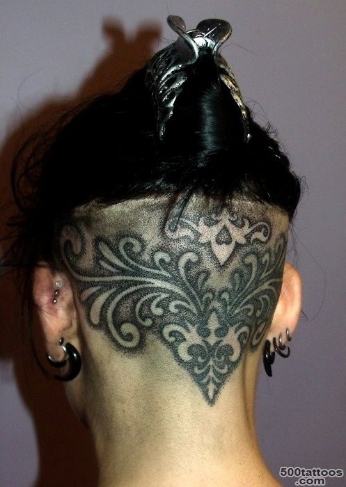 Decorative style head scalp tattoo  Tattoos  Tattoo Pictures ..._6