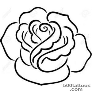 A Decorative Tattoo Of A Rose, Isolated Royalty Free Cliparts _25