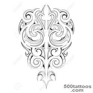 Decorative Tattoo Shape With Ethnic Maori Style Elements Royalty _39