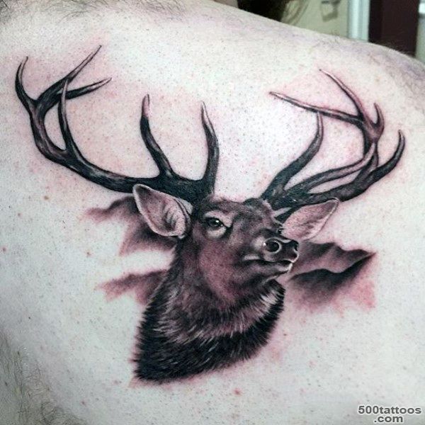 90 Deer Tattoos For Men   Manly Outdoor Designs_10
