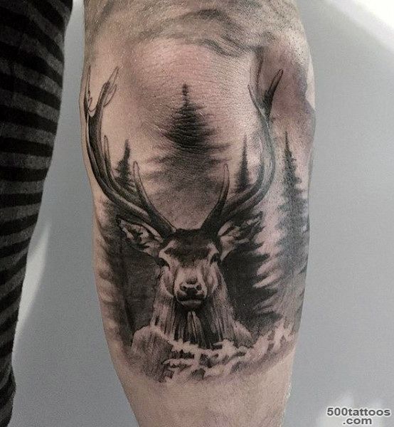 90 Deer Tattoos For Men   Manly Outdoor Designs_13