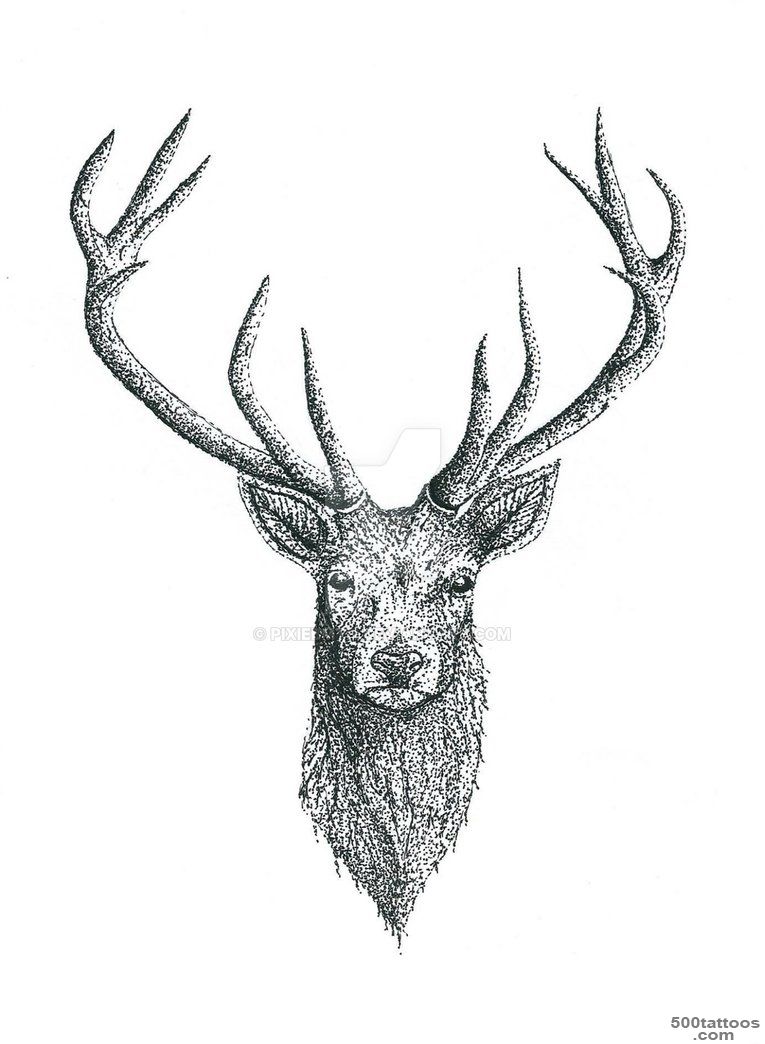 Black Deer Tattoo On Forearm By Alberta_31