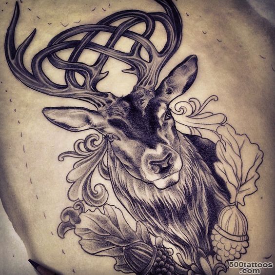 Celtic+Stag+Tattoo  Celtic stag tattoo design by Adam Sky, Rose ..._49