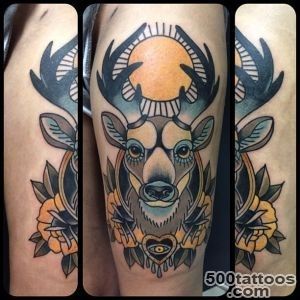 65 Nobel Deer Tattoo Meaning and Designs   Express Your Feelings _8