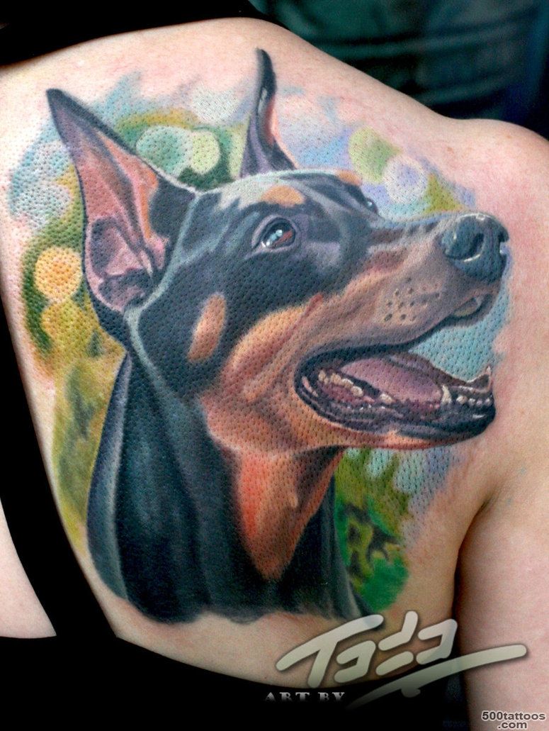 Doberman tattoo portrait by TodoArtist on DeviantArt_11
