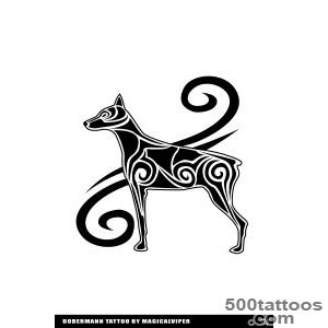 Tribal Doberman Tattoo Design By MagicalViper_24