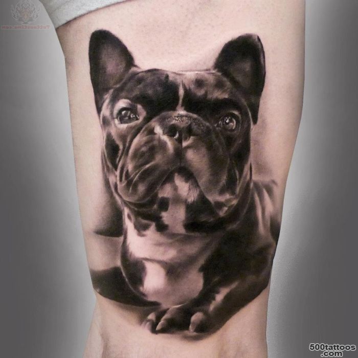 9+ Amazing Dog Tattoos On Leg_24