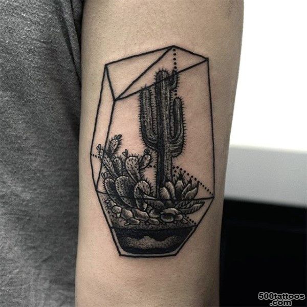 70 Cactus Tattoo Designs For Men   Prickly Plant Ink Ideas_11