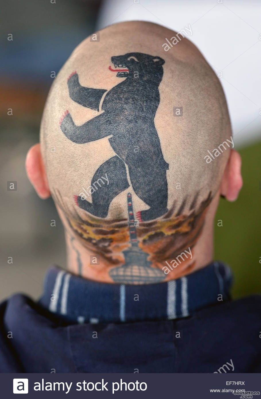 A Man Wears A Tattoo On His Head Showing The #39berlin Bear#39 And The ..._41
