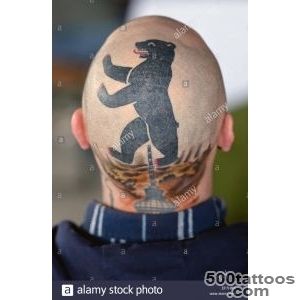 A Man Wears A Tattoo On His Head Showing The #39berlin Bear#39 And The _41