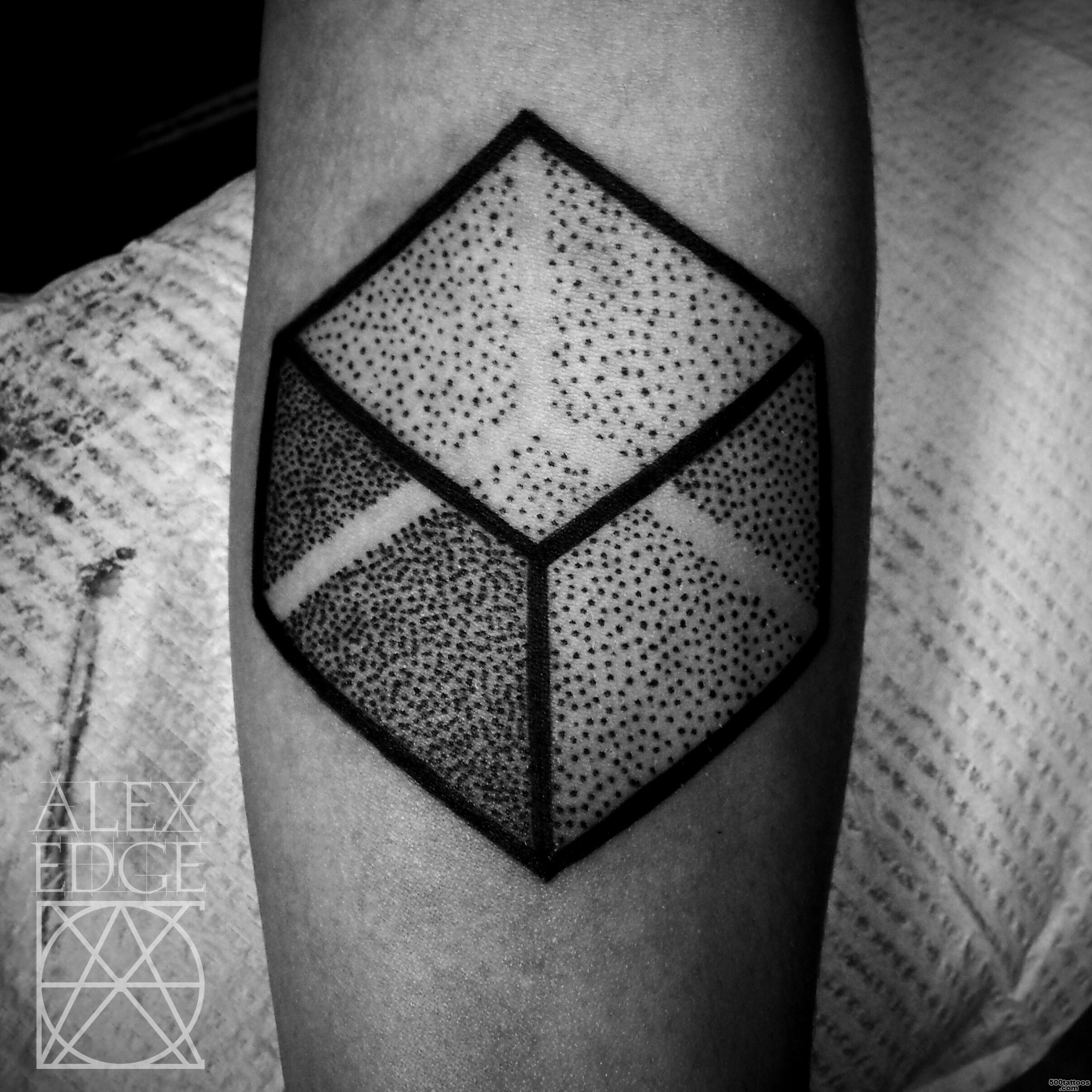 Hexahedron dot work tattoo by Alex edge in San Diego.  Tattoo.com_36