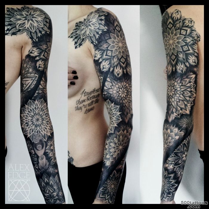 Mandala dot work full sleeve tattoo in San Diego by Alex Edge ..._25