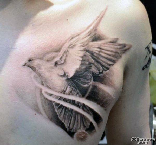 50 Dove Tattoos For Men   Soaring Designs With Harmony_4