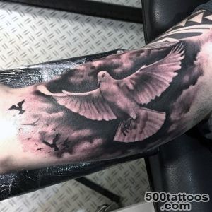 50 Dove Tattoos For Men   Soaring Designs With Harmony_11
