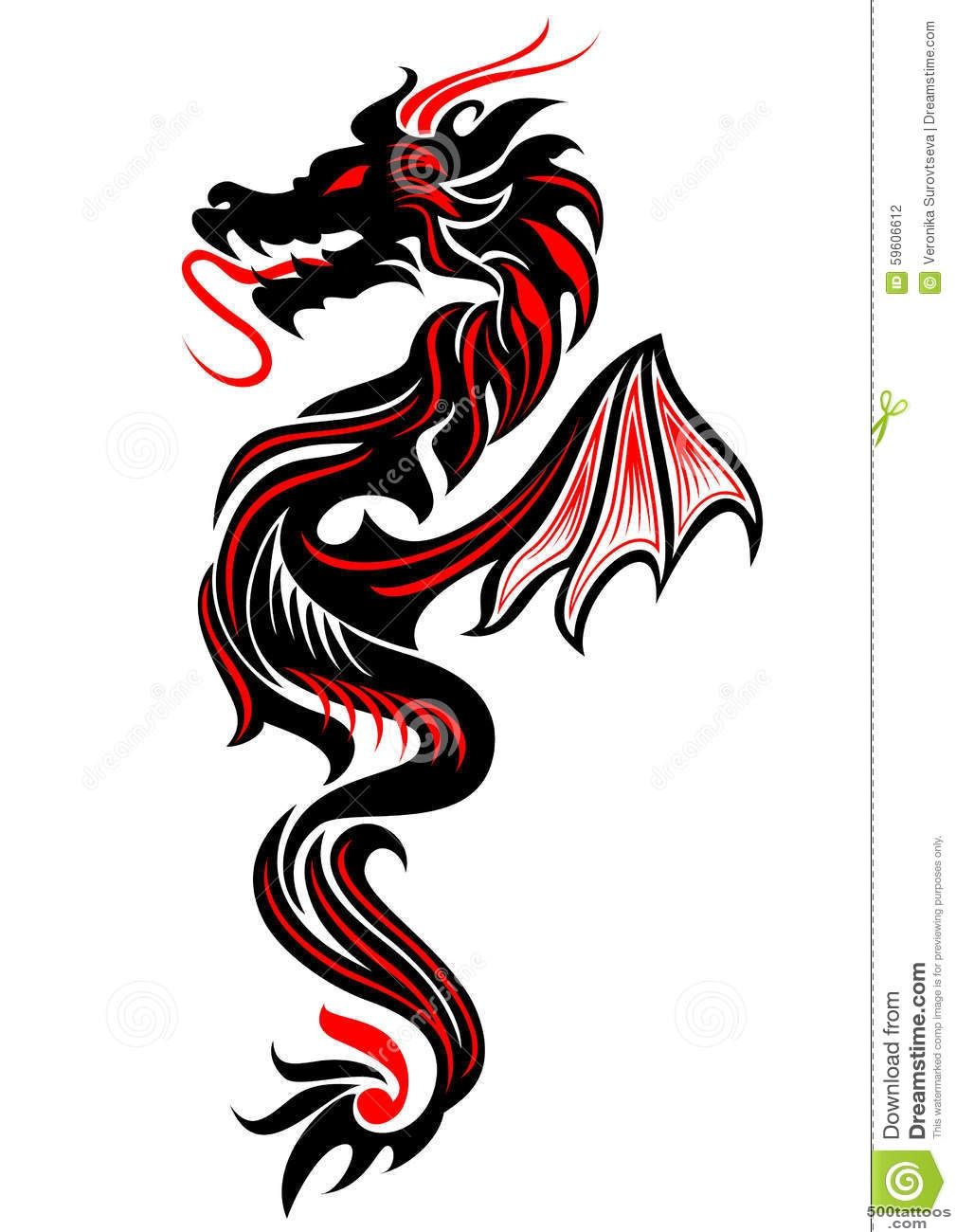 10+ Colored Tribal Dragon Tattoo_9