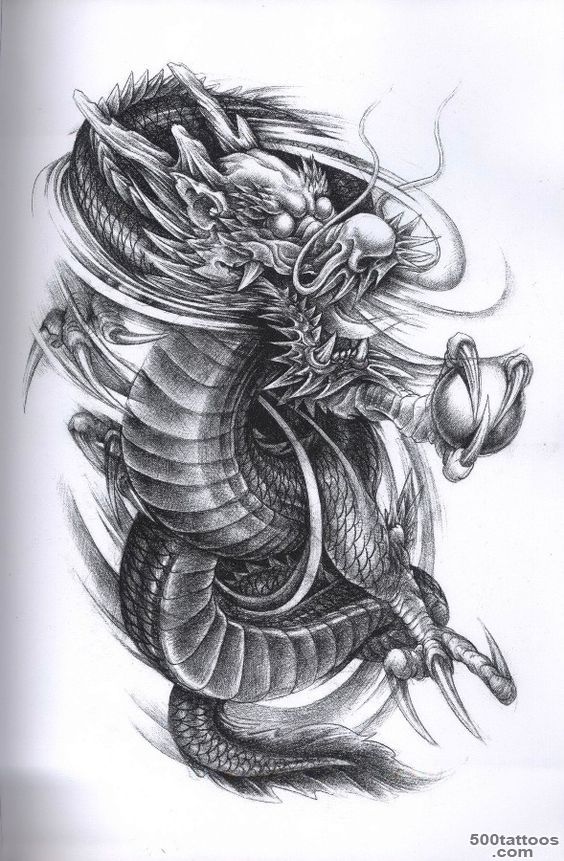 Dragon Tattoo Design #dragon #tattoos #tattoo  wzory  Pinterest ..._29