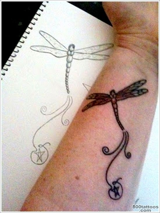 35 Cute and Sexy Dragonfly Tattoo Designs_27