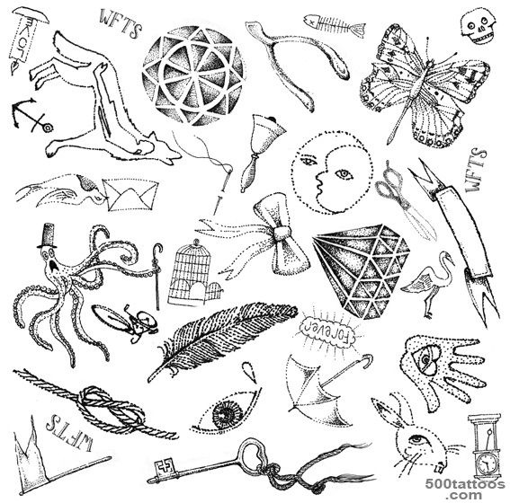 Drawn tattoo in subtle geometric style on the inner arm