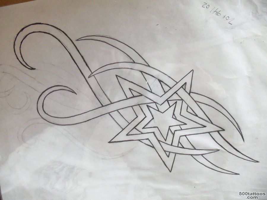 A refined drawn tattoo using sketch technique on the shoulder