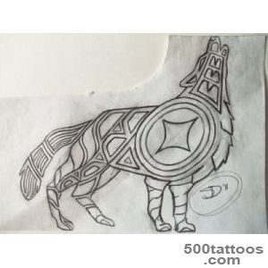 Bold drawn tattoo in blackwork style on the neck