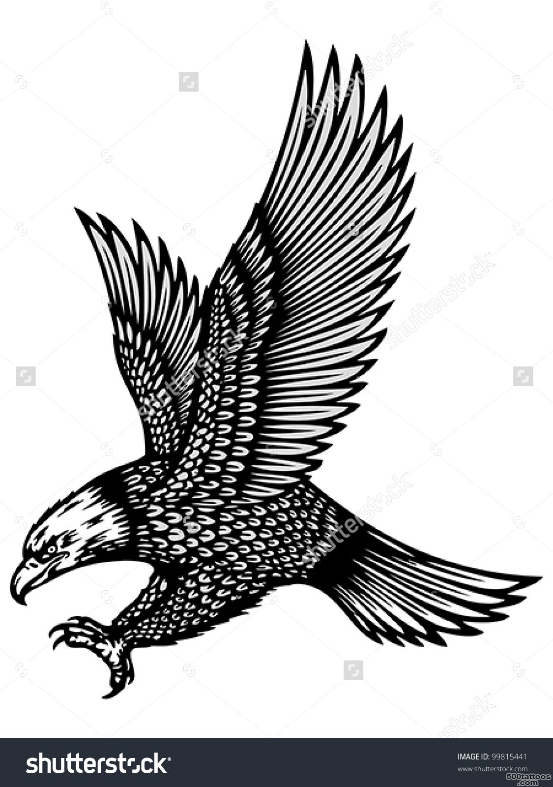 Attacking Eagle Tattoo Stock Vector Illustration 99815441 ..._42
