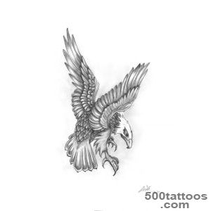 Grey Ink Flying Eagle Tattoo Design  Eagle Tattoos, Eagles and _10