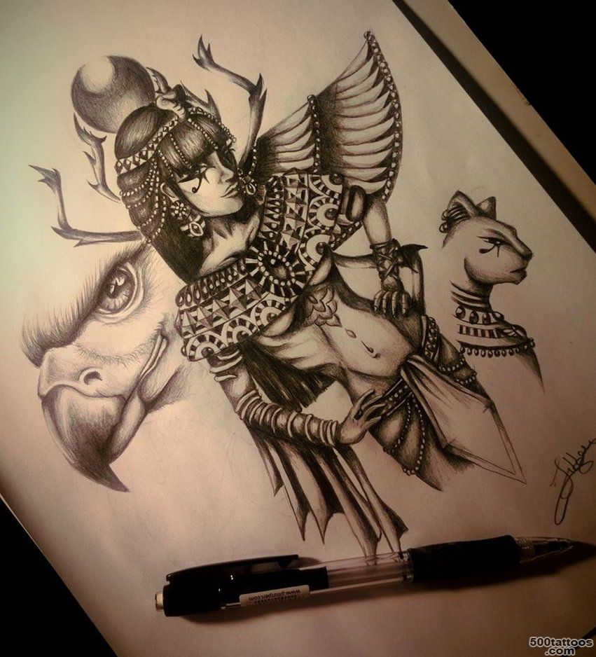 Egypt Tattoo design by CarolinaJibbonDonati on DeviantArt_11