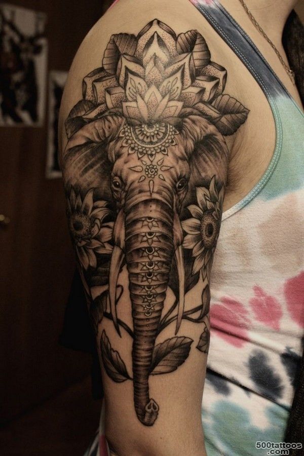 100 Mind Blowing Elephant Tattoo Designs with Images   Piercings ..._4