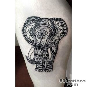 Elephant tattoo design, idea, image