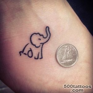 30 Adorable Tiny Elephant Tattoo_41