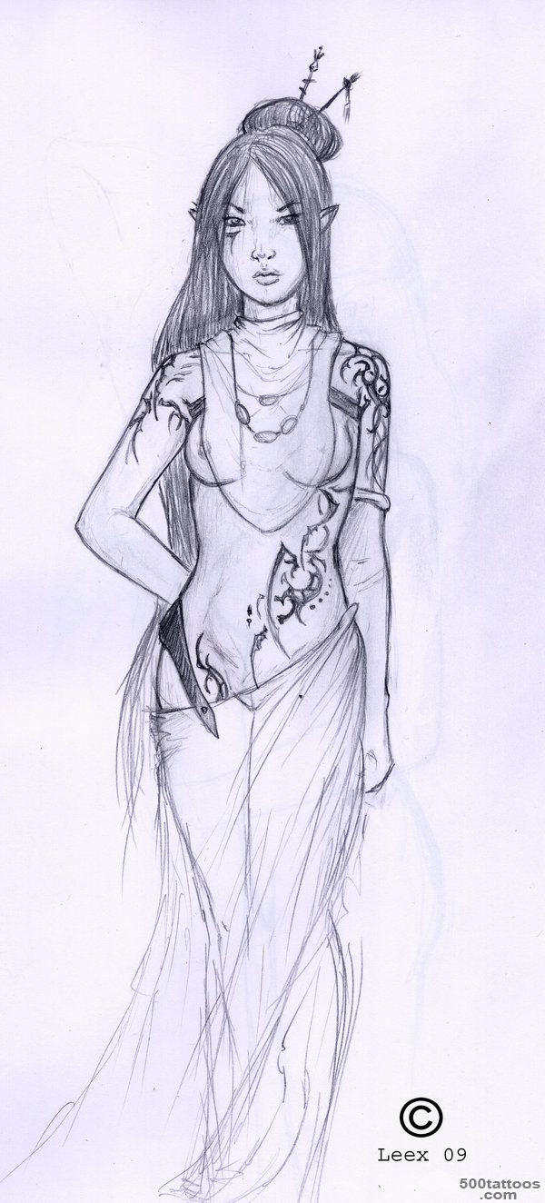 DeviantArt More Like Elven Tribal   Tattoo Study 6 by Elbie3rd_14