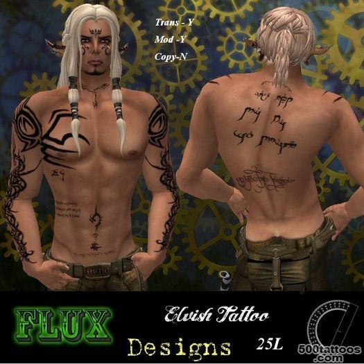 Second Life Marketplace   Elvish, Elven, Male Elf, Tattoo_13