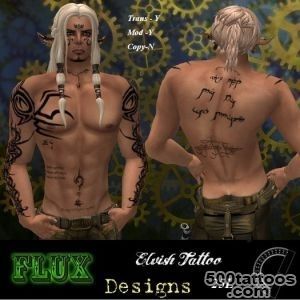 Second Life Marketplace   Elvish, Elven, Male Elf, Tattoo_13