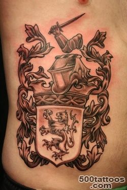 Real heraldic shield emblem tattoo   Tattooimages.biz_13