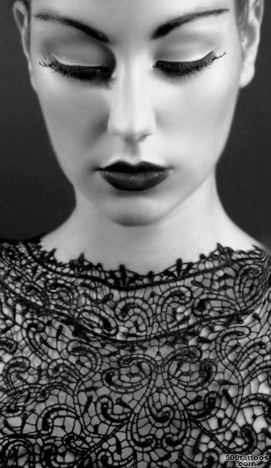 Steampunk lace black bib detachable collar by WhiteLotusCouture_43