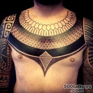 Collar Ethnic Blackwork tattoo  Best Tattoo Ideas Gallery_19