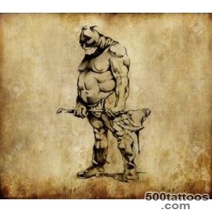 Tattoo Art, Sketch Of An Executioner Stock Photo, Picture And _15