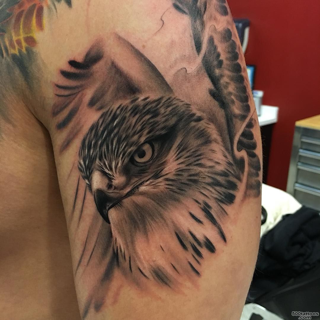 Jimmy Javier @jimmytat Working On This Falcon Tattoo On My Homie ..._18