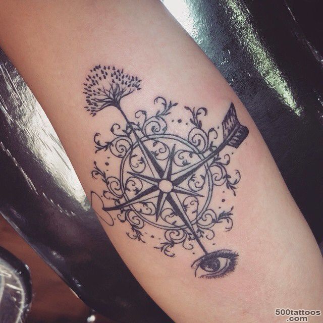1000+ ideas about Feminine Compass Tattoo on Pinterest  Compass ..._21