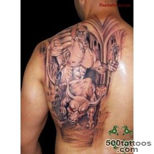 Colorful Fighters Alien Tattoo On Upper Back  Fresh 2016 Tattoos _45