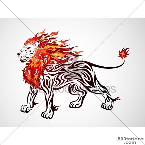 Fire Lion Tattoo Design  Tattoobite.com_7