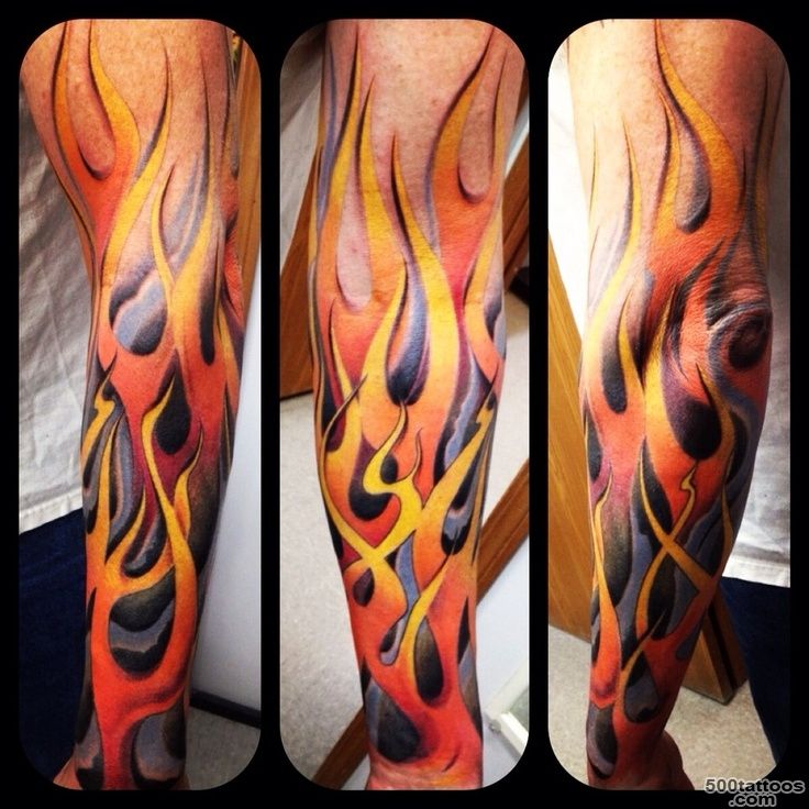 Fire tattoo on Pinterest  Flame Tattoos, Fire and Cover Up_30