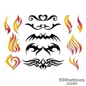 Fire Tattoo Set, Vector Royalty Free Cliparts, Vectors, And Stock _5