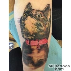 First Tattoo! Portrait of my tortoiseshell cat by Joshua Hibbard _30