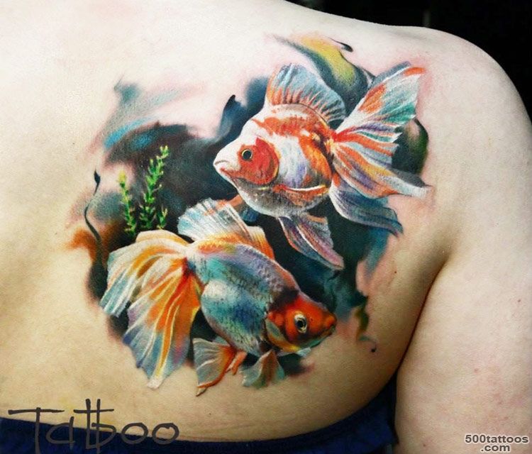 Sholder fish tattoo by Valentina Ryabova  No. 733_27