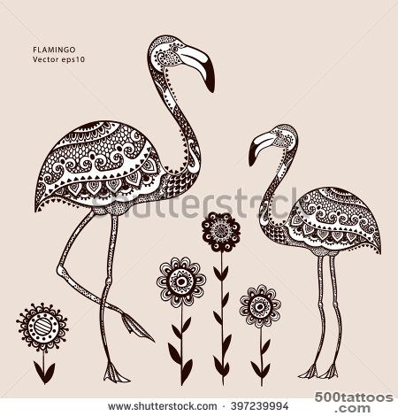 15+ Tribal Flamingo Tattoos_19