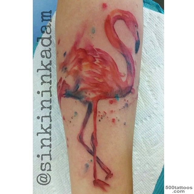 35+ Flamingo Tattoos On Forearm_13