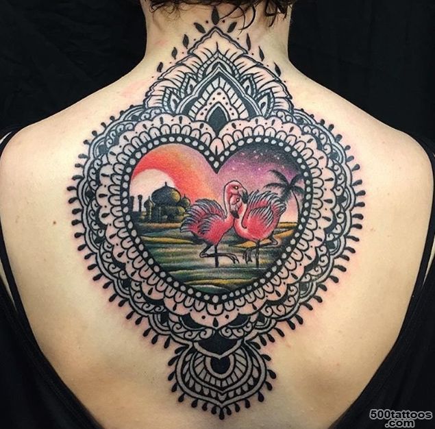 Flamingo Heart Tattoo by Elmo Teale   TattooBlend_36