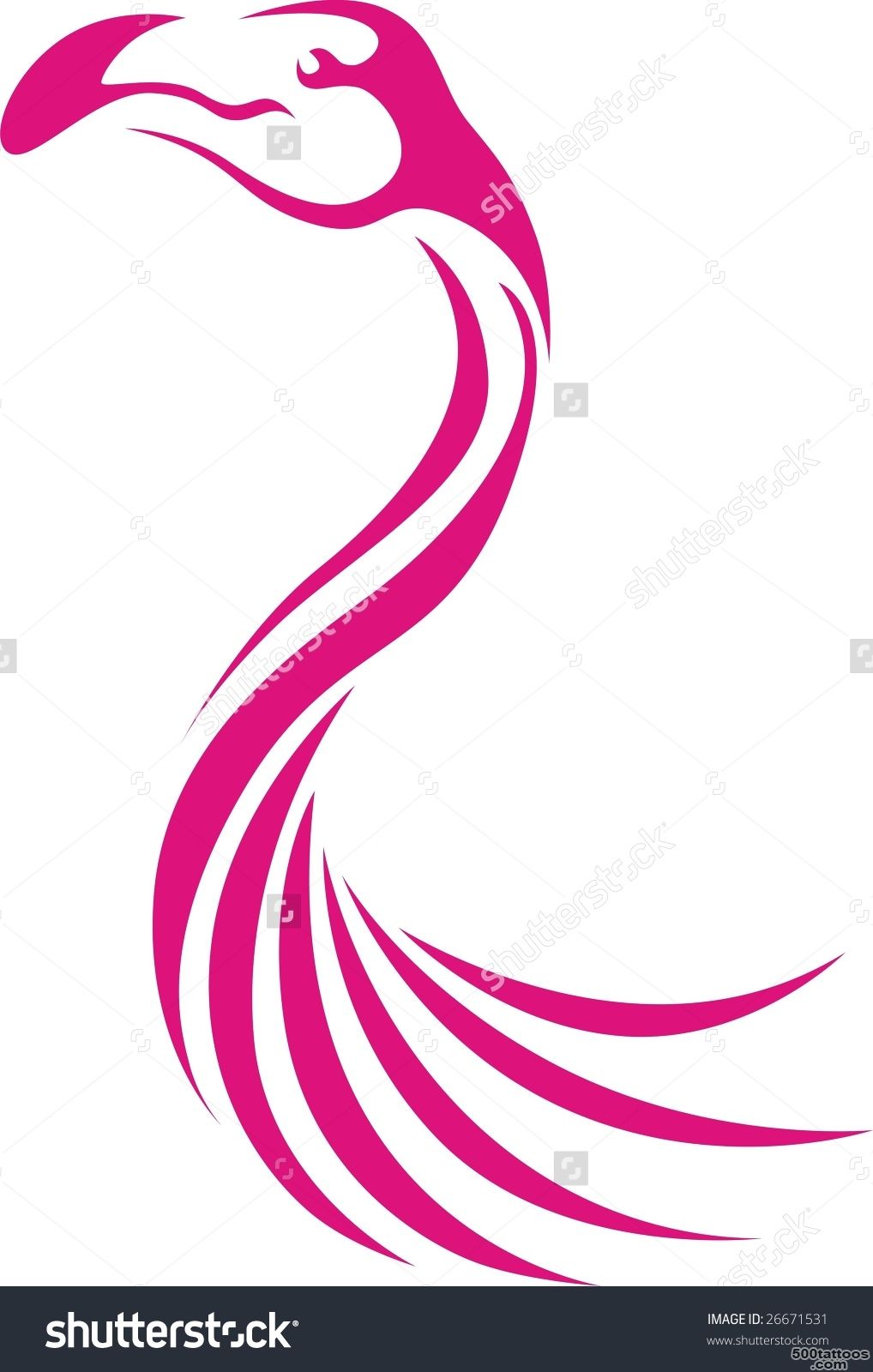 Flamingo Tattoo Stock Vectors amp Vector Clip Art  Shutterstock_29