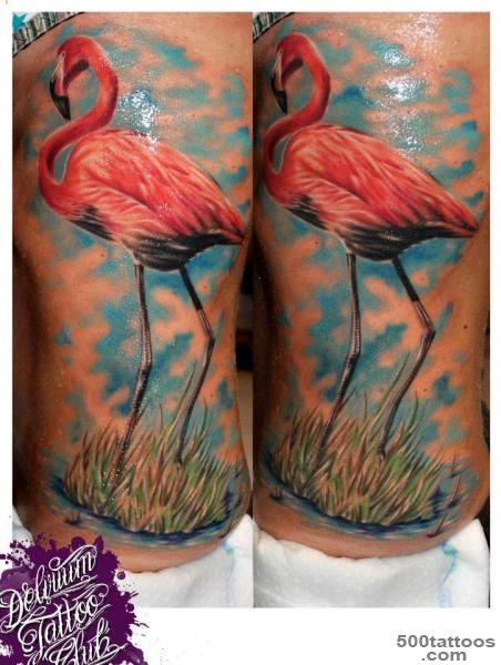 Realistic Side Flamingo Tattoo by Delirium Tattoo_12